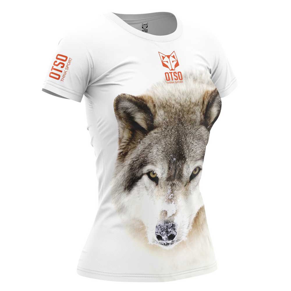 Otso Wolf Short Sleeve T-shirt Weiß S Frau Otso Wolf Short Sleeve T-shirt Weiß S Frau von Otso