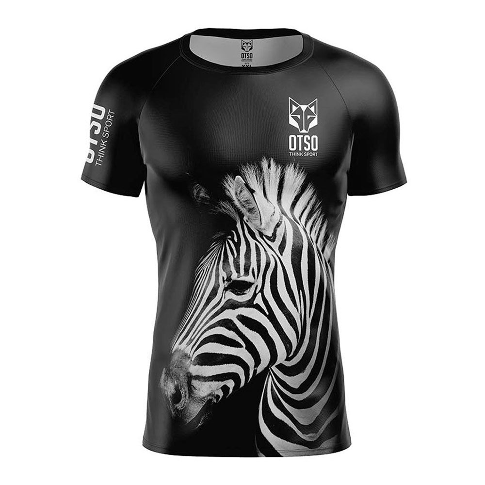 Otso Zebra Short Sleeve T-shirt Schwarz XL Mann von Otso