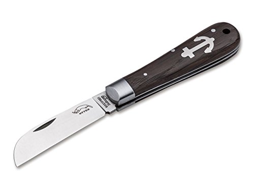 Otter 01OT078 Unisex – Erwachsene Anker-Messer Klein Räuchereiche Taschenmesser,braun,15,5cm von Otter