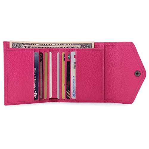 Otto Angelino Echtleder Geldbörse im Briefumschlag-Design - RFID Schutz – Unisex, Rosa von Otto Angelino