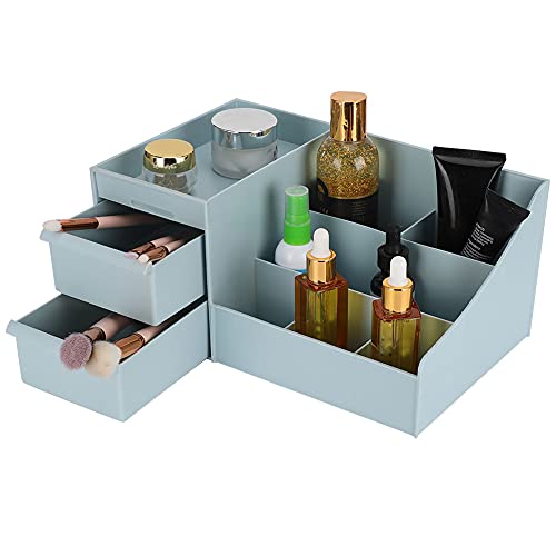 Eleganter Blauer Make-up-Koffer mit Schublade, ideal für professionelle Schönheitskünstler und Make-up-Enthusiasten, perfekt für die Kosmetikaufbewahrung auf dem Schreibtisch. (Blau) von Otufan