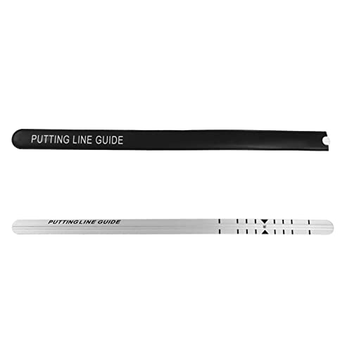 Gerades Lineal für Putter, Übungs-Putting-Ausrichtungsschienen-Zubehör mit Aufbewahrungs-Lederetui aus Aluminium für Putting Green Gerades Lineal für Putter, Übungs-Putting-Ausrichtungsschienen-Zubehör mit Aufbewahrungs-Lederetui aus Aluminium für Putting Green von Otufan