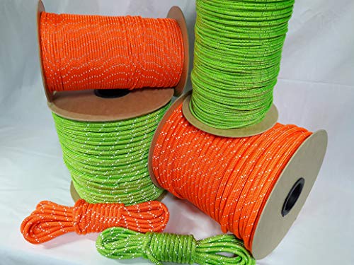 8mm / 20m Polyesterseil, Leuchtend Orange, reflektierend (1,10€/m) von OuM