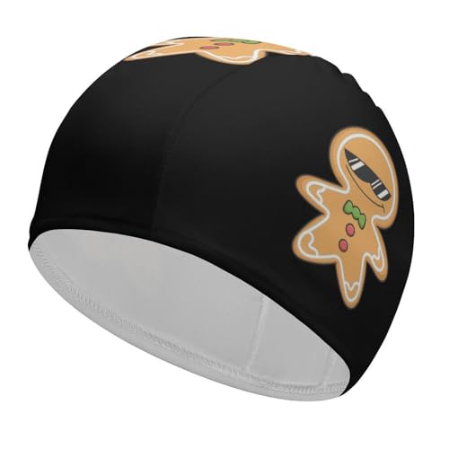 Badekappe mit Weihnachts-Lebkuchenplätzchen, Klassische Unisex-Badekappe, bequem, modisch, grafische Badekappe für langes und kurzes Haar Badekappe mit Weihnachts-Lebkuchenplätzchen, Klassische Unisex-Badekappe, bequem, modisch, grafische Badekappe für langes und kurzes Haar von Oudrspo