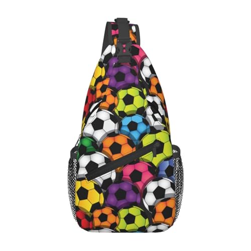 Soccer 10 Fußball-Umhängetasche, Sport-Sling-Rucksack, Tagesrucksack, lässige Wandertasche, Fußball-Rucksack für den Außenbereich von Oudrspo