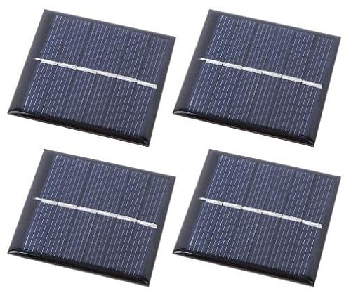 Ouitble Solarpanel, 4PCS 3V 168mA Solarpanel DIY Material Outdoor Notfall Ladegerät Tragbares Netzteil, 54x54mm von Ouitble