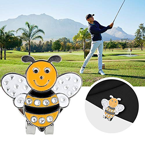 Hut-Clip, Golfball-Marker, Wunderschön mit Großem Magnet Zum Markieren des Balls (Orangefarbene Biene) von Oumefar