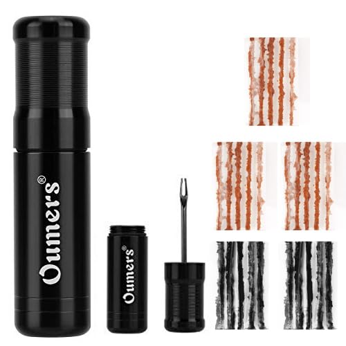 Oumers Tubeless-Reparaturset für Fahrradreifen, Fahrradreifen-Reparaturwerkzeug für Reifenpannen, unverzichtbares Fahrrad-Reparaturwerkzeug für schlauchlose Reifen mit 25 Streifen Oumers Tubeless-Reparaturset für Fahrradreifen, Fahrradreifen-Reparaturwerkzeug für Reifenpannen, unverzichtbares Fahrrad-Reparaturwerkzeug für schlauchlose Reifen mit 25 Streifen von Oumers