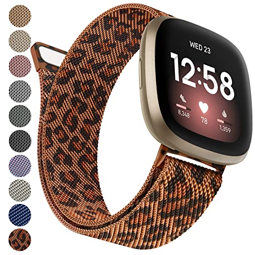 Oumida Armband für Fitbit Versa 3 Armband/Fitbit Versa 4 Armband/Fitbit Sense Armband/Sense 2 Armband für Damen Herren, Edelstahl Metall Ersatzarmband mit Starker Magnet, Klein Leopard Oumida Armband für Fitbit Versa 3 Armband/Fitbit Versa 4 Armband/Fitbit Sense Armband/Sense 2 Armband für Damen Herren, Edelstahl Metall Ersatzarmband mit Starker Magnet, Klein Leopard von Oumida