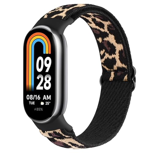 Oumida Armband für Xiaomi Mi Smart Band 8 / Xiaomi Smart Band 9 Uhrenarmband, Elastische Nylon Armbänder, Verstellbare Sport Ersatzarmband Herren Damen für Xiaomi Mi Band 9/ Mi Band 8, Leopard Oumida Armband für Xiaomi Mi Smart Band 8 / Xiaomi Smart Band 9 Uhrenarmband, Elastische Nylon Armbänder, Verstellbare Sport Ersatzarmband Herren Damen für Xiaomi Mi Band 9/ Mi Band 8, Leopard von Oumida