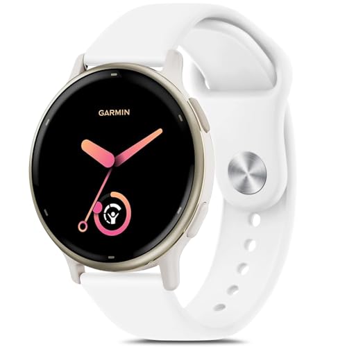 Oumida Garmin Armband für Garmin Forerunner 165/165 Music/Forerunner 55, Vivoactive 5 / Vivoactive 3 für Damen Herren, 20mm Silikon Armbänder Sport Ersatz Uhrenarmband, Weiß Oumida Garmin Armband für Garmin Forerunner 165/165 Music/Forerunner 55, Vivoactive 5 / Vivoactive 3 für Damen Herren, 20mm Silikon Armbänder Sport Ersatz Uhrenarmband, Weiß von Oumida