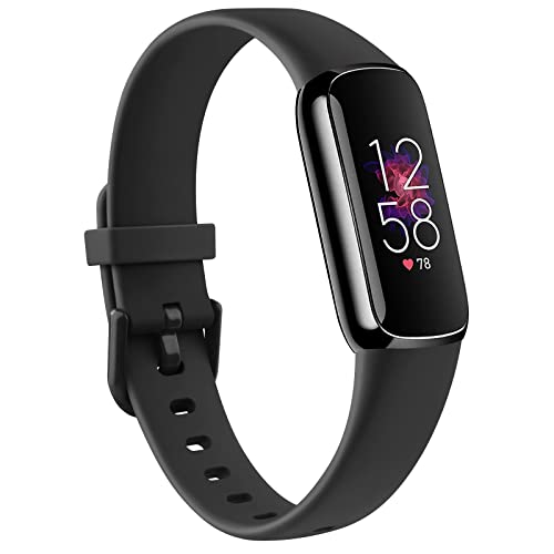 Oumida Nur für Fitbit Luxe Armband Damen Herren, Verstellbares Weiches Sport Ersatzarmband Kompatibel mit Fitbit Luxe(Large,Schwarz) von Oumida