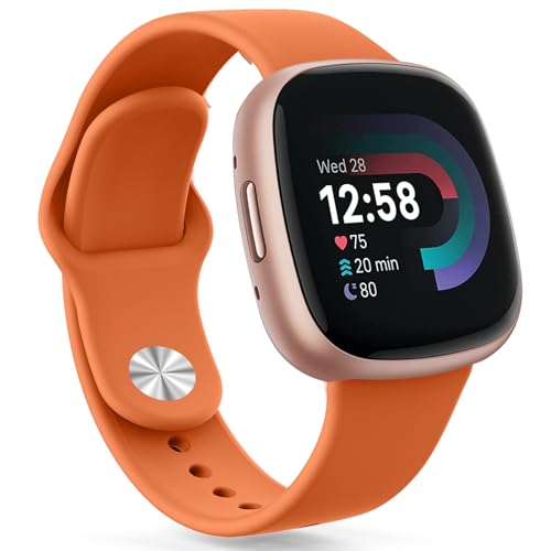 Oumida für Fitbit Versa 3 Armband/Fitbit Versa 4 Armband/Fitbit Sense Armband für Damen Herren, Silikon Armbänder Sport Ersatz Uhrenarmband für Fitbit Versa 3/Versa 4/Sense/Sense 2, Orange Oumida für Fitbit Versa 3 Armband/Fitbit Versa 4 Armband/Fitbit Sense Armband für Damen Herren, Silikon Armbänder Sport Ersatz Uhrenarmband für Fitbit Versa 3/Versa 4/Sense/Sense 2, Orange von Oumida