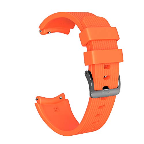 Armband für Huawei Watch GT, Silikon Sportarmband Uhrenarmband Erstatzband Ersetzerband Fitness Verstellbares Uhrenarmband Fitnessband Wristband Armbänder (Orange) von Ouneed Huawei Watch GT Armband