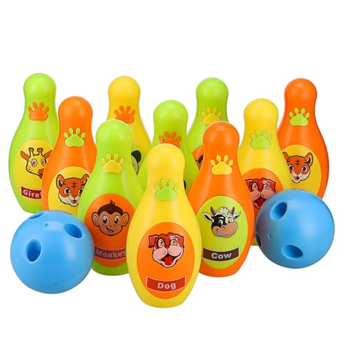 Outanaya 1 Satz Bowling-set Bowling Für Kinder Bowlingspiel Bowlingkugeln Für Kinder Lernspielzeug Für Kinder Bowling-Spiele Für Kinder Sportspiel Für Die Familie Bowling-Spielzeug Plastik von Outanaya