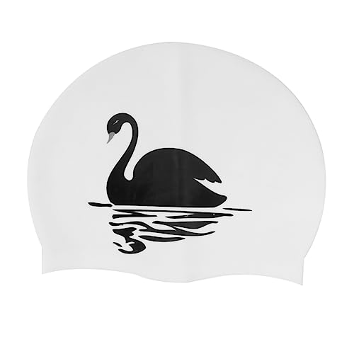 Outanaya 1Stk Silikon-Badekappe Swim Cap Women Swimming Cap wasserdichte Schwimmkappe Leichte Schwimmkappe Haarkappe Schwimmen Badekappe für Damen wasserdichte Badekappe Schwimmhaube Weiß von Outanaya