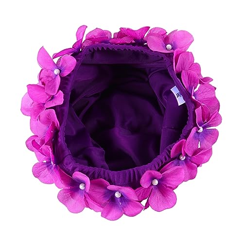 Outanaya 1Stk handgefertigte Blumen-Badekappe Badekappe Frauen Badekappen für Mädchen Swim Cap Women Schwimmkappe mit Blumendesign kreative Badekappe Erwachsene Badekappe Nylongewebe von Outanaya