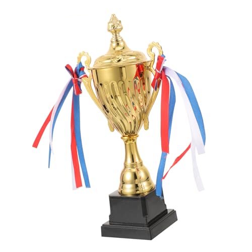 Outanaya 1Stk tolle Trophäe Sport Trophäe Fußballpokal Goldpreis-Trophäenpokal Trophäe vergeben große große goldene Trophäenschale metallbecher metalltasse Metall Trophäe Spiel Trophäe von Outanaya