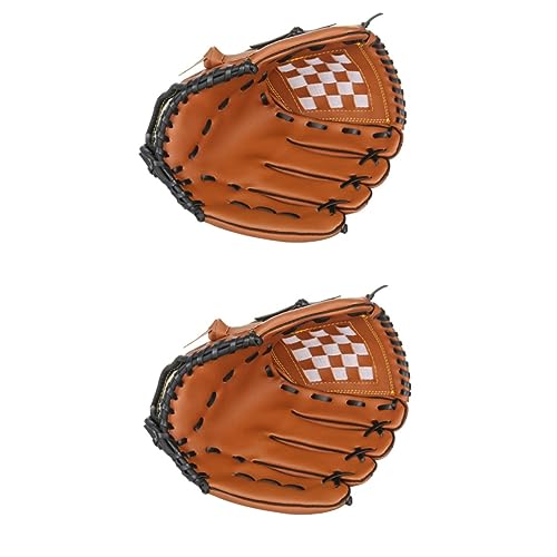 Outanaya 2 STK Baseball-Handschuhe baseballhandschuh Baseball handschuh Yellow Schlaghandschuhe für Kinder Sporthandschuh Handschuhe Kinder verdicken Infield Pitcher Softball-Handschuhe von Outanaya