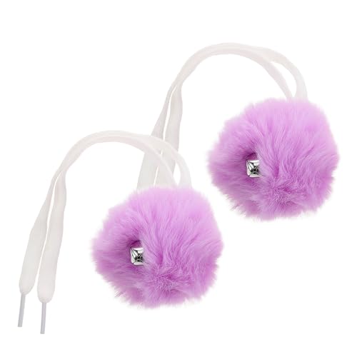 Outanaya 2 Stück Schlittschuhe Mit Glöckchen Pompons Pompons Bälle Für Rollschuhe Rollschuhe Bommel Ball Skate Zubehör Rollschuhe Zubehör Schuhe Dekoration Kunstfell Lila von Outanaya