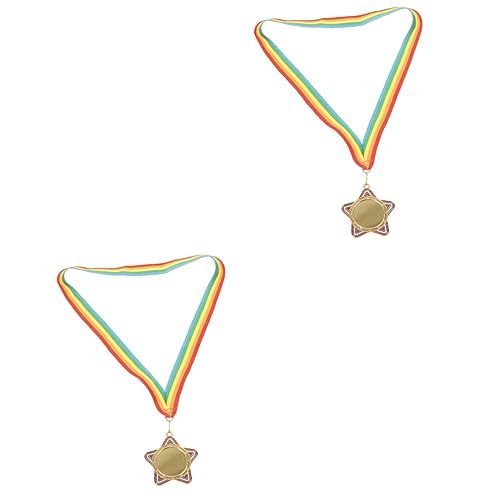 Outanaya 2St die Medaille Kind Spielzeug Spielmedaillen Wettbewerbe Sportmedaillen Rennmedaille toys jucarii pentru copii children toys Medaillen verleihen Gold Medaille Zinklegierung von Outanaya