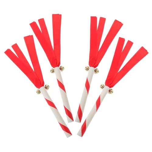 Outanaya 4 Stück Cheerleader Fußballspiele Donnerstock Pompons Jubeln Sport-Prost-Sticks Donnerstöcke Krachmacher Geräuschemacher Für Sportveranstaltungen Cheerleading-Requisiten Rot PVC von Outanaya