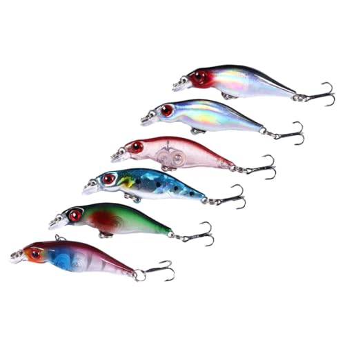 Outanaya 6 STK Hechtköder Angler ausrüstung Angler Rucksack Fish Forellenköder Angelköder für Fische Simulation Angelköder Ködergerät Welsköder Köder und Köder Angelköder und Lockmittel Abs von Outanaya