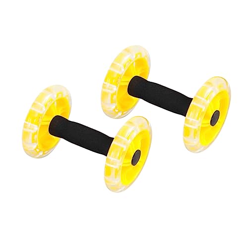 Outanaya Twin-wheel Tummy Strengthing Fitness Tummy Shaping Wheel Für Mann Frau (gelb) von Outanaya