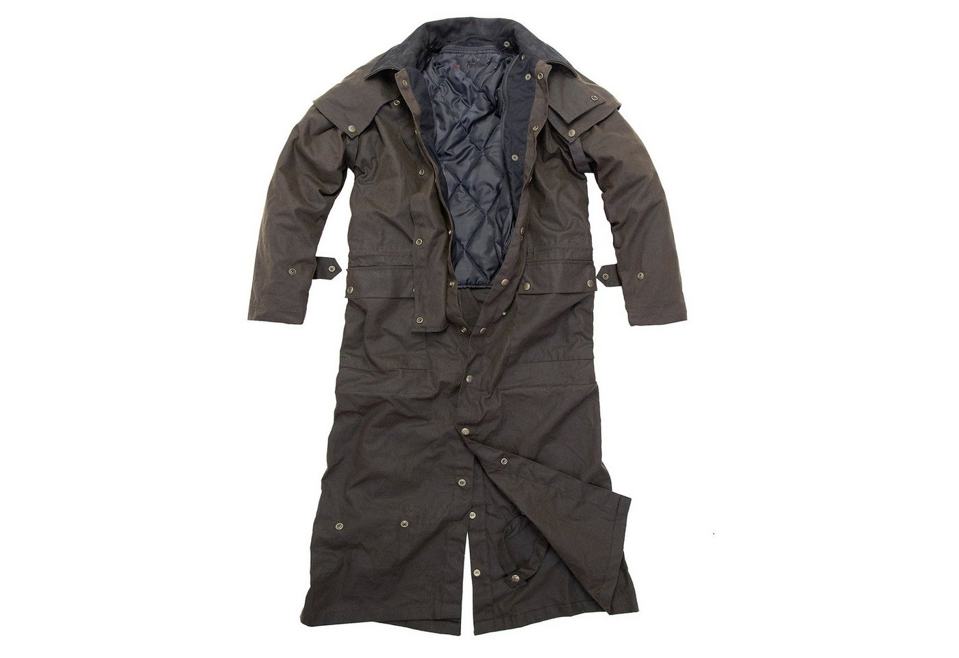 Outbacker Outdoorjacke Ölzeug Longrider Mantel mit herausnehmbarem Winterfutter in schwarz & Outbacker Outdoorjacke Ölzeug Longrider Mantel mit herausnehmbarem Winterfutter in schwarz & von Outbacker