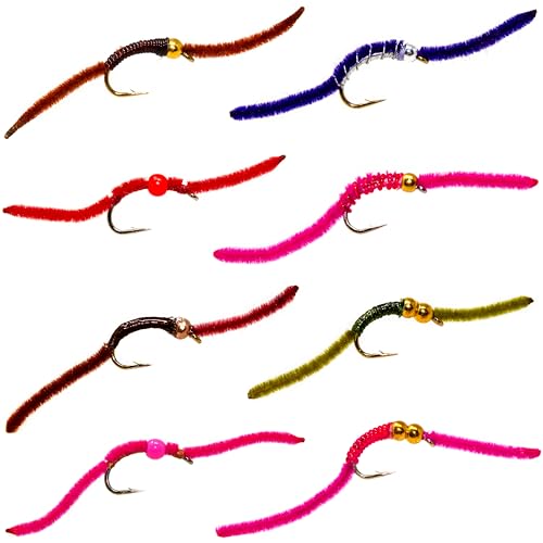 24 taktische Wolfram-Bauchwurm, Perlenkopf San Juan Wurm, nasse Nymphe, Forelle, Fliegenfischen, Fliegensortiment, Fliegengröße: #8, #10, #12, #14 24 taktische Wolfram-Bauchwurm, Perlenkopf San Juan Wurm, nasse Nymphe, Forelle, Fliegenfischen, Fliegensortiment, Fliegengröße: #8, #10, #12, #14 von Outdoor Planet