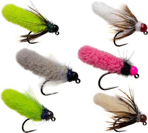 Outdoor Planet 12 Wolfram-Perlenkopf-Mopp-Fliegen-Sortiment, Mopp-Jig, Wolframperlen und Widerhaken, Fliegenfischen zum Forellenangeln, Größe #10, 12, 14, 16 Outdoor Planet 12 Wolfram-Perlenkopf-Mopp-Fliegen-Sortiment, Mopp-Jig, Wolframperlen und Widerhaken, Fliegenfischen zum Forellenangeln, Größe #10, 12, 14, 16 von Outdoor Planet