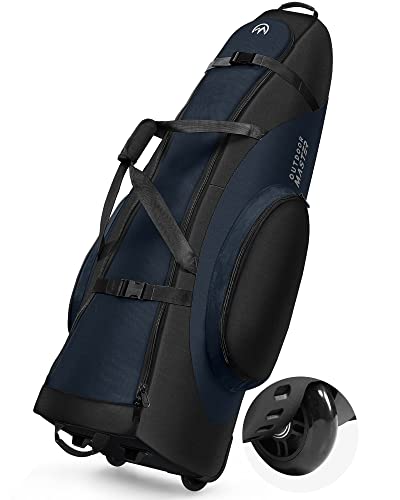 OutdoorMaster Gepolstert Golf Reisetasche mit Verstärkte Räder, 900D Heavy Duty Oxford Abriebfestigkeit & Wasserdichte Golf Reisetasche, Soft-Sided Golfschlägertasche, Schuhe/Zubehör Lagerung (B-Blau) OutdoorMaster Gepolstert Golf Reisetasche mit Verstärkte Räder, 900D Heavy Duty Oxford Abriebfestigkeit & Wasserdichte Golf Reisetasche, Soft-Sided Golfschlägertasche, Schuhe/Zubehör Lagerung (B-Blau) von OutdoorMaster