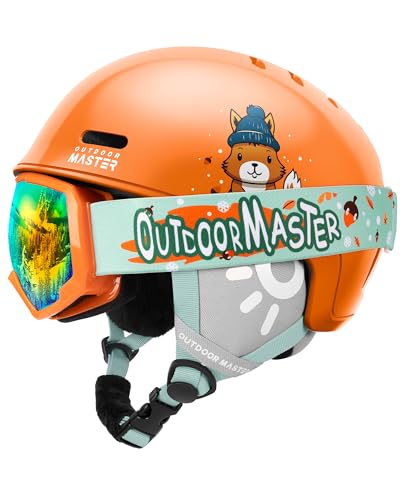 OutdoorMaster Kinder Skihelm & Skibrillenset, Snowboardhelm, Robuste PC-Schale & EPS-Schaum, Skihelm mit 12 Belüftungsöffnungen, Verstellbarer Helm, Sicherheitszertifizierte Helme für Jungen & Mädchen OutdoorMaster Kinder Skihelm & Skibrillenset, Snowboardhelm, Robuste PC-Schale & EPS-Schaum, Skihelm mit 12 Belüftungsöffnungen, Verstellbarer Helm, Sicherheitszertifizierte Helme für Jungen & Mädchen von OutdoorMaster