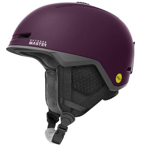 OutdoorMaster MIPS Skihelm, Snowboardhelm für Herren und Damen, Snowboard Helm mit Ventilationssystem, Ski Helm aus Polycarbonat-Schale und EPS-Innenschale, Individuelle Passform für präzisen Sitz von OutdoorMaster