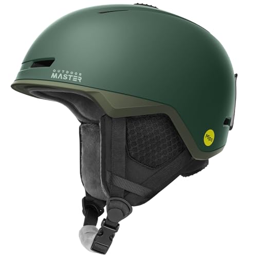 OutdoorMaster MIPS Skihelm, Snowboardhelm für Herren und Damen, Snowboard Helm mit Ventilationssystem, Ski Helm aus Polycarbonat-Schale und EPS-Innenschale, Individuelle Passform für präzisen Sitz von OutdoorMaster