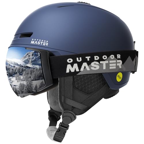 OutdoorMaster MIPS Skihelm und Skibrille PRO Set - Verstellbarer Snowboardhelm und Schneebrille Set - Schneesporthelme für Männer, Frauen und Junioren von OutdoorMaster