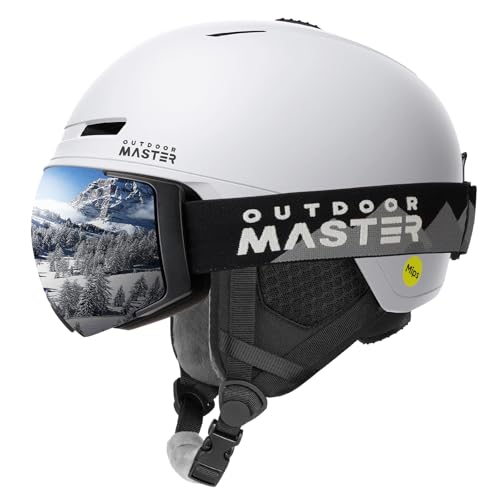 OutdoorMaster MIPS Skihelm und Skibrille PRO Set - Verstellbarer Snowboardhelm und Schneebrille Set - Schneesporthelme für Männer, Frauen und Junioren von OutdoorMaster