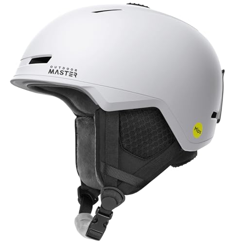 OutdoorMaster MIPS Skihelm, Snowboardhelm für Herren und Damen, Snowboard Helm mit Ventilationssystem, Ski Helm aus Polycarbonat-Schale und EPS-Innenschale, Individuelle Passform für präzisen Sitz von OutdoorMaster