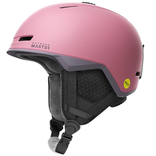 OutdoorMaster MIPS Skihelm, Snowboardhelm für Herren und Damen, Snowboard Helm mit Ventilationssystem, Ski Helm aus Polycarbonat-Schale und EPS-Innenschale, Individuelle Passform für präzisen Sitz von OutdoorMaster