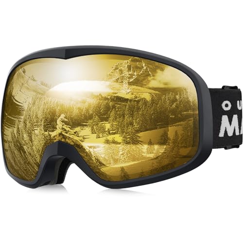 OutdoorMaster Owl Skibrille OTG, Schnee Snowboardbrille für Männer Frauen Jugendliche, Anti-Beschlag, 100% UV-Schutz von OutdoorMaster