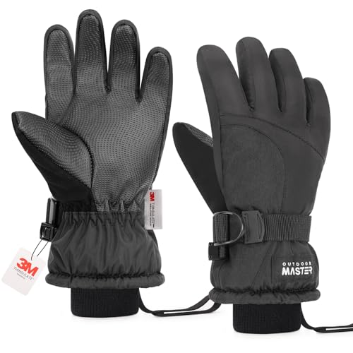 OutdoorMaster Skihandschuhe für Kinder, 5M Thinsulate, Winddichte und wasserdichte Thermohandschuhe für den Winter für Jungen und Mädchen, Skifahren, Snowboarden, Wintersport OutdoorMaster Skihandschuhe für Kinder, 5M Thinsulate, Winddichte und wasserdichte Thermohandschuhe für den Winter für Jungen und Mädchen, Skifahren, Snowboarden, Wintersport von OutdoorMaster