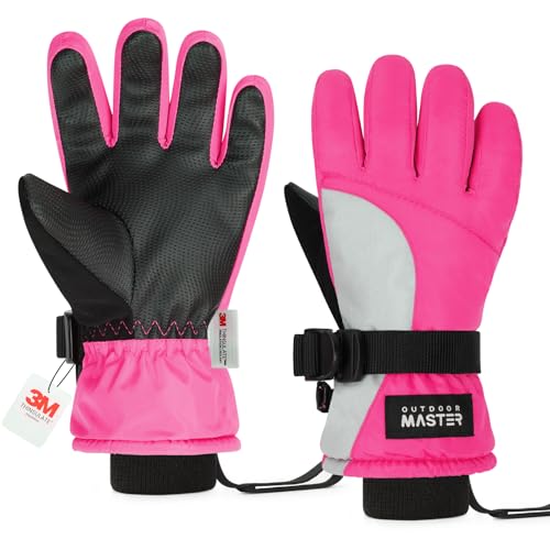 OutdoorMaster Skihandschuhe für Kinder, 9M Thinsulate, Winddichte und wasserdichte Thermohandschuhe für den Winter für Jungen und Mädchen, Skifahren, Snowboarden, Wintersport OutdoorMaster Skihandschuhe für Kinder, 9M Thinsulate, Winddichte und wasserdichte Thermohandschuhe für den Winter für Jungen und Mädchen, Skifahren, Snowboarden, Wintersport von OutdoorMaster