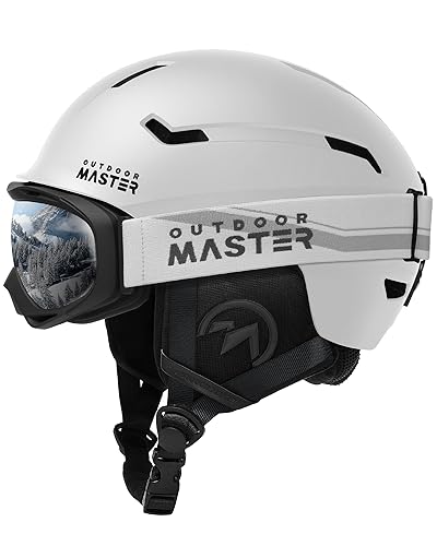 OutdoorMaster Skihelm-Set, Snowboard-Helm mit Brille für Erwachsene - 12 Belüftungsöffnungen - Skihelme für Männer, Frauen und Jugendliche OutdoorMaster Skihelm-Set, Snowboard-Helm mit Brille für Erwachsene - 12 Belüftungsöffnungen - Skihelme für Männer, Frauen und Jugendliche von OutdoorMaster