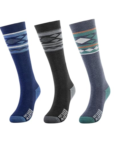 OutdoorMaster Unisex Merinowolle Skisocken für Damen & Herren, Winter Snowboarding Atmungsaktive Socken für Outdoor-Sportarten mit OTC Design/Anti-Rutsch-Bündchen OutdoorMaster Unisex Merinowolle Skisocken für Damen & Herren, Winter Snowboarding Atmungsaktive Socken für Outdoor-Sportarten mit OTC Design/Anti-Rutsch-Bündchen von OutdoorMaster