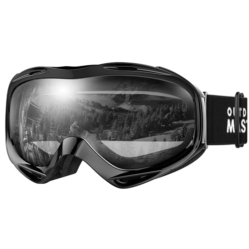 OutdoorMaster OTG Skibrille - Überbrille Ski-/Snowboardbrille für Männer, Frauen & Jugendliche - 100% UV-Schutz (VLT 48% Grau) von OutdoorMaster