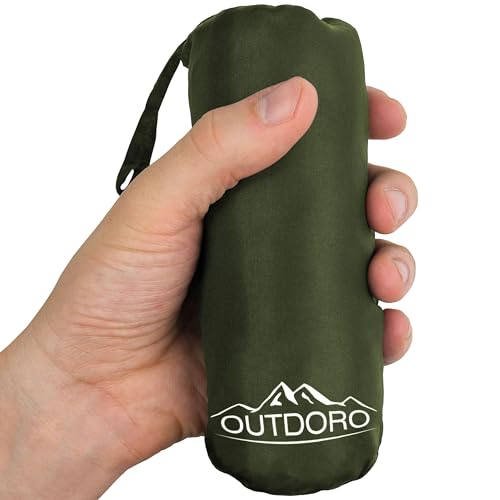 Outdoro Hüttenschlafsack, Ultra-Leichter Reise-Schlafsack, nur 230 g aus Mikrofaser, dünn & klein, Inlett, Travel-Sheet Outdoro Hüttenschlafsack, Ultra-Leichter Reise-Schlafsack, nur 230 g aus Mikrofaser, dünn & klein, Inlett, Travel-Sheet von Outdoro