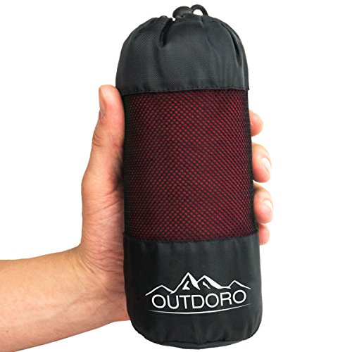 Outdoro Hüttenschlafsack, Ultra-Leichter Reise-Schlafsack - nur 350 g aus Reiner Baumwolle mit Kissen-Fach - dünn & klein - Inlett, Travel-Sheet Outdoro Hüttenschlafsack, Ultra-Leichter Reise-Schlafsack - nur 350 g aus Reiner Baumwolle mit Kissen-Fach - dünn & klein - Inlett, Travel-Sheet von Outdoro