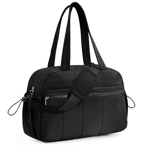 Outplea 20L Sporttasche mit Schuhfach & Nassfach, Puffer Tasche Gym Tasche Damen Mädchen, Handtasche Reisetasche Saunatasche für Fitness Schwimmen Arbeit, Schwarz Outplea 20L Sporttasche mit Schuhfach & Nassfach, Puffer Tasche Gym Tasche Damen Mädchen, Handtasche Reisetasche Saunatasche für Fitness Schwimmen Arbeit, Schwarz von Outplea