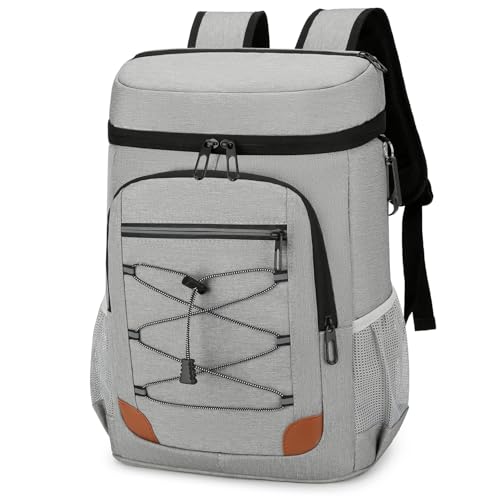 Outplea 25L Isoliert Kühlrucksack Herren Damen, 24 Dosen Auslaufsicher Picknicktasche Kühltasche, Leicht Thermotasche für Strand Reisen Camping Mittagessen, Grau Outplea 25L Isoliert Kühlrucksack Herren Damen, 24 Dosen Auslaufsicher Picknicktasche Kühltasche, Leicht Thermotasche für Strand Reisen Camping Mittagessen, Grau von Outplea