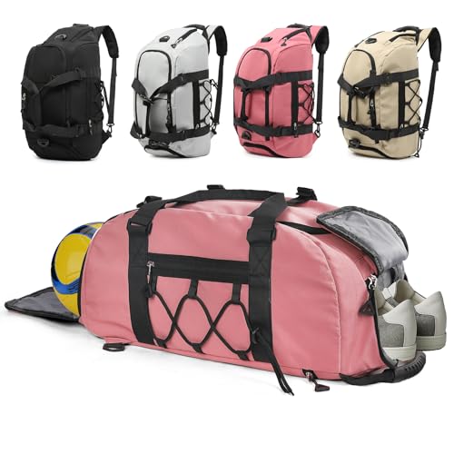 Outplea Sporttasche mit Schuhfach, Wasserdicht Sportrucksack Groß Herren Damen, Trainingstasche Travel Gym Duffle Bag Fitness Tasche, Rosa Outplea Sporttasche mit Schuhfach, Wasserdicht Sportrucksack Groß Herren Damen, Trainingstasche Travel Gym Duffle Bag Fitness Tasche, Rosa von Outplea